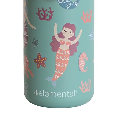Elemental Core Pop Stainless Steel Double Wall Insulated Water Bottle, 18 oz., Mermaid Sisters (EBC18MMS24P)