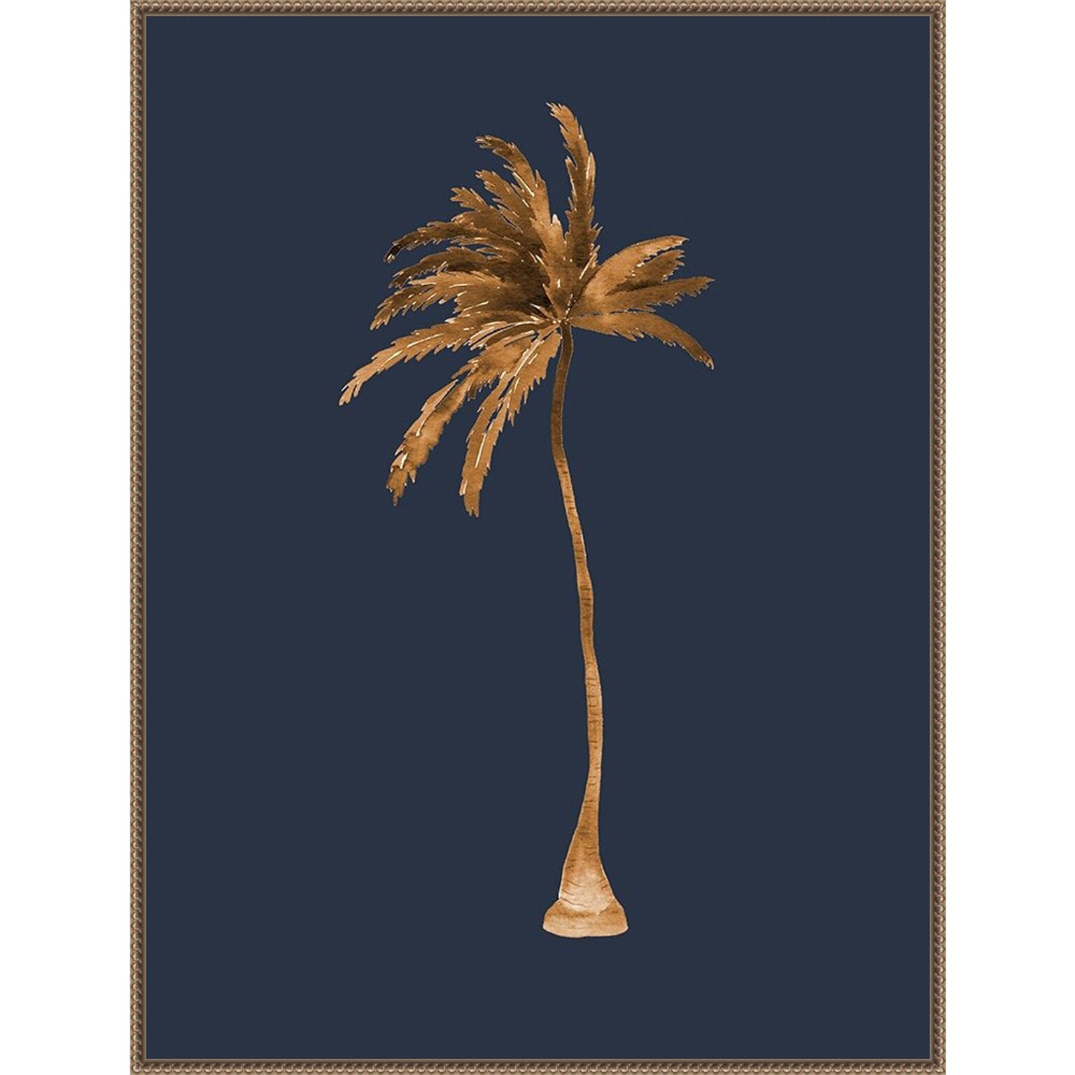 Amanti Art Golden Palm IIII by Urban Road Framed Canvas Wall Art Print, 32 x 42 (A42678302684)