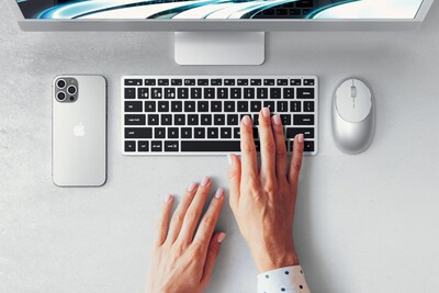 Satechi Slim X1 Wireless Keyboard for Apple MacOS, USB-C, Silver (ST-BTSX1S)