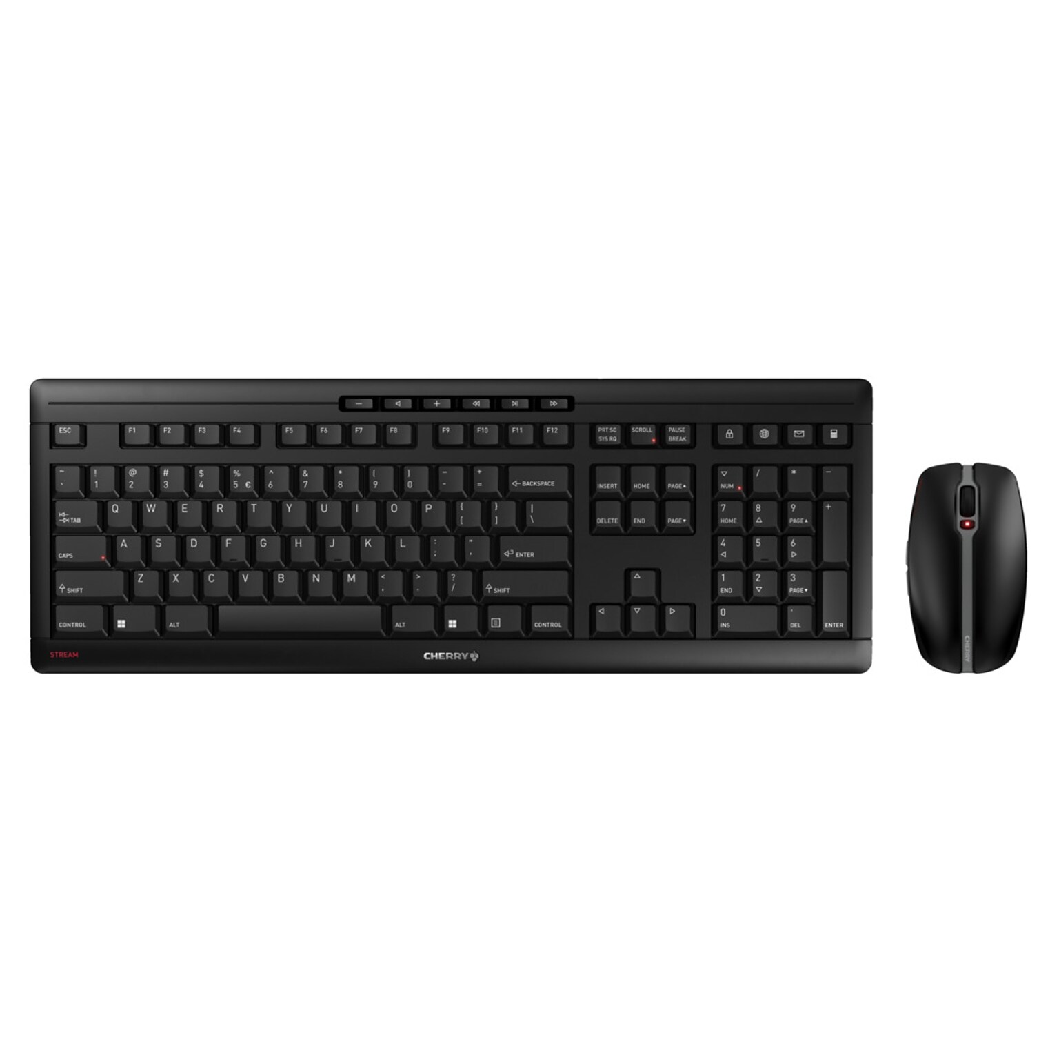 Cherry Stream Desktop Wireless Keyboard and Mouse Combo, Black (JD-8500EU-2)