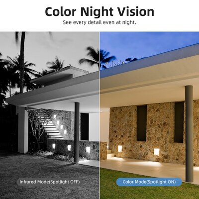 aosu 2K QHD Outdoor Wireless AI-Smart Security Camera, White (C6L2BA11)