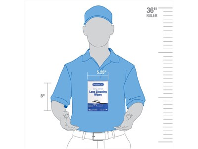 PhysiciansCare Lens Cleaning Wipes, 5" x 7", 100/Box (91295)