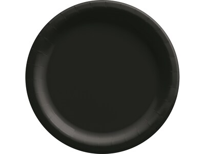 Amscan 8.5 Paper Plate, Black, 50 Plates/Pack, 3 Packs/Set (650011.10)