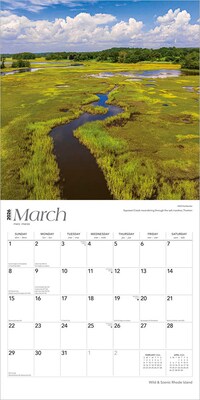 2026 BrownTrout Rhode Island Wild & Scenic 12" x 12" Monthly Wall Calendar (9798330705320)