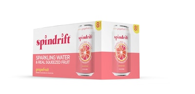 Spindrift Grapefruit Flavored Sparkling  Water, 12 oz., 24 Cans/Carton (0-4108-0003)