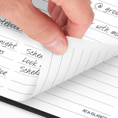 2026 AT-A-GLANCE DayMinder 7" x 8.75" Weekly Planner, Faux Leather Cover, Black (G535-00-26)