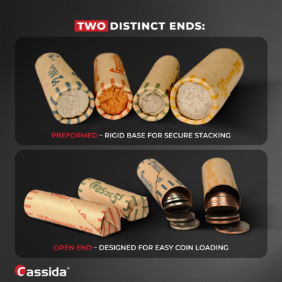 Cassida Coin Roll Wrappers, Multicolored (A-CWAP)