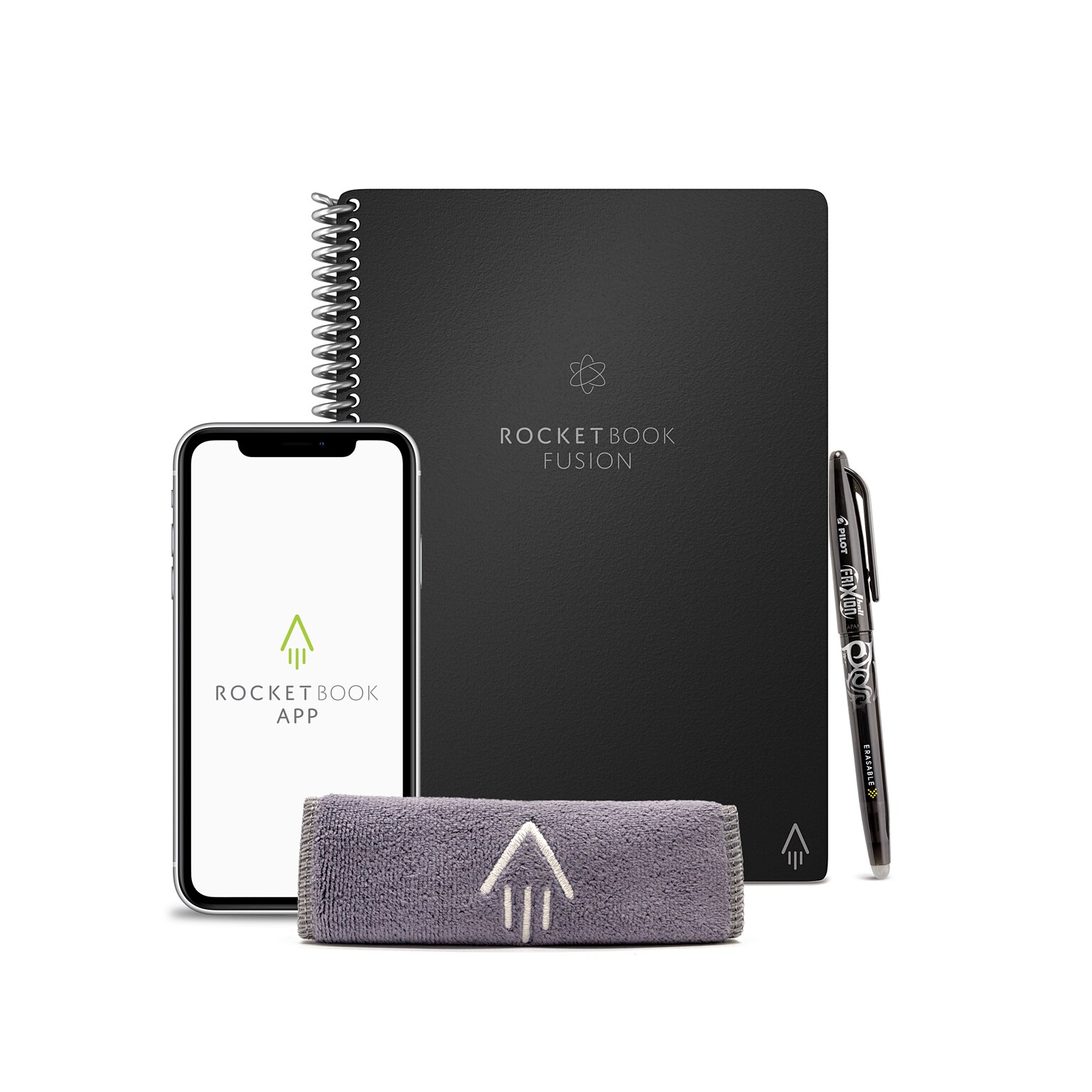 Rocketbook Fusion Reusable Notebook Planner Combo, 6 x 8.8, 42 Sheets, Black (EVRF-E-RC-A-FR)