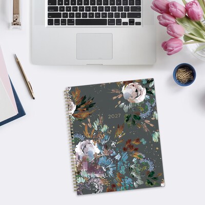 2027 Blue Sky Kelly Ventura Midnight Garden 8.5" x 11" Calendar Year Weekly & Monthly Standard Planner, Plastic Cover