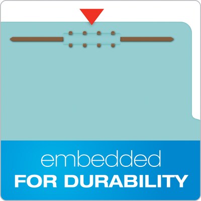 Pendaflex Heavy Duty Pressboard Classification Folder, 3-Dividers, 3 1/2" Expansion, Legal Size, Blue, 10/Box (29094)