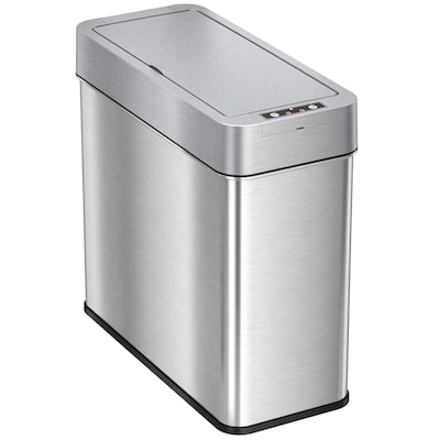 iTouchless Stainless Steel Right Sensor Trash Can, 4-Gallon, Silver (SG04SSR)