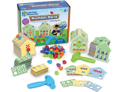 Learning Resources Number Nails Fine Motor Activity Set (LER3063)