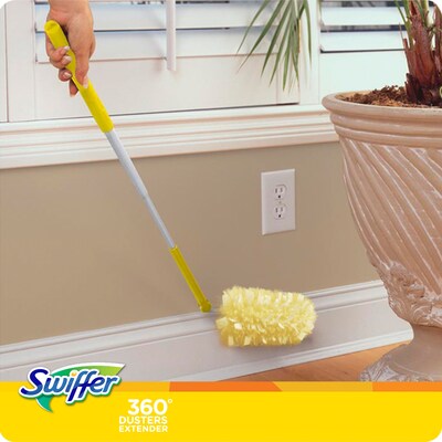 Swiffer 360 Heavy Duty 3 ft. Telescoping Duster Kit, Yellow, 12 Dusters/Box (77300)