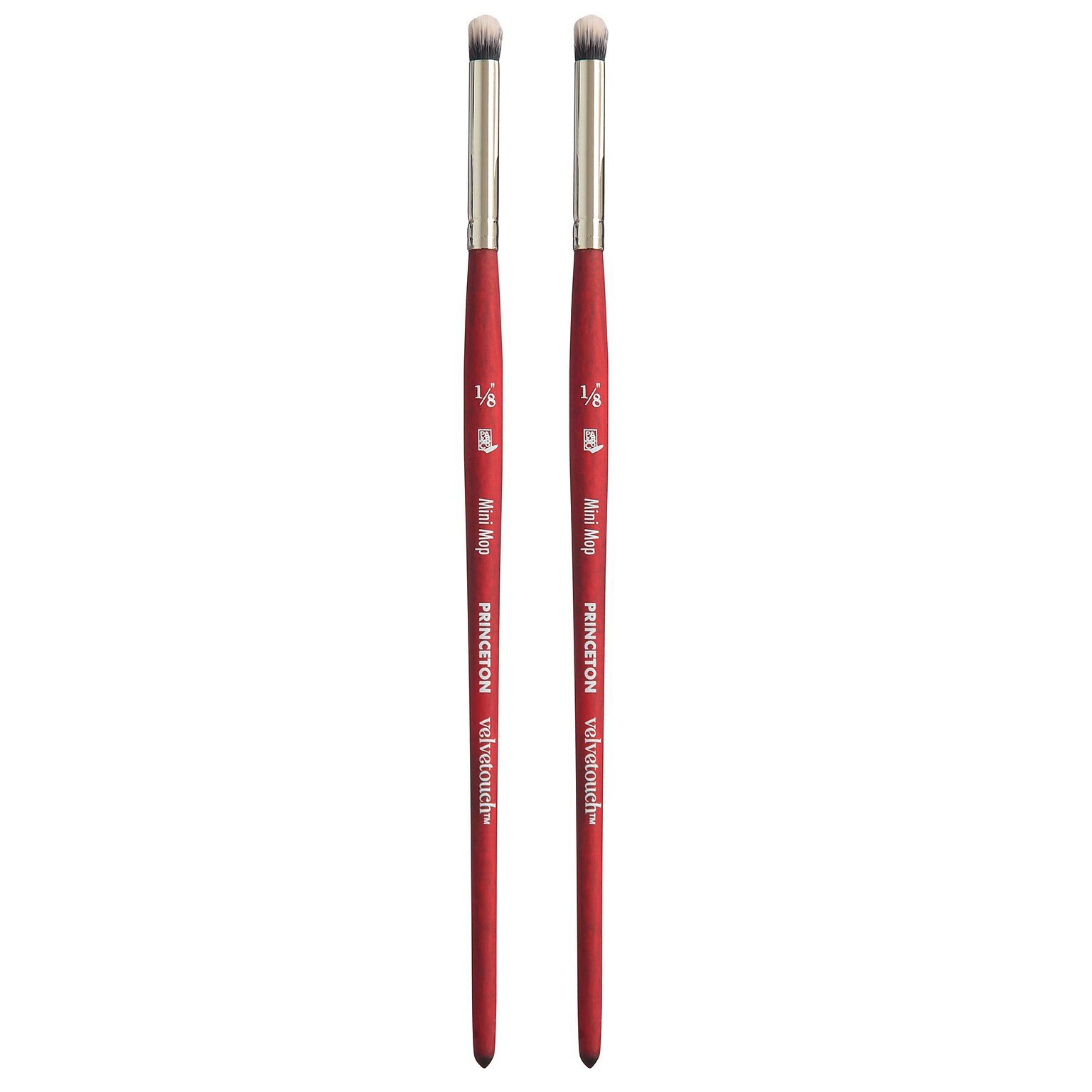 Princeton Velvetouch Mixed Media Synthetic Mini Mop Brush, 2/Pack (PBXP3950M012-2)