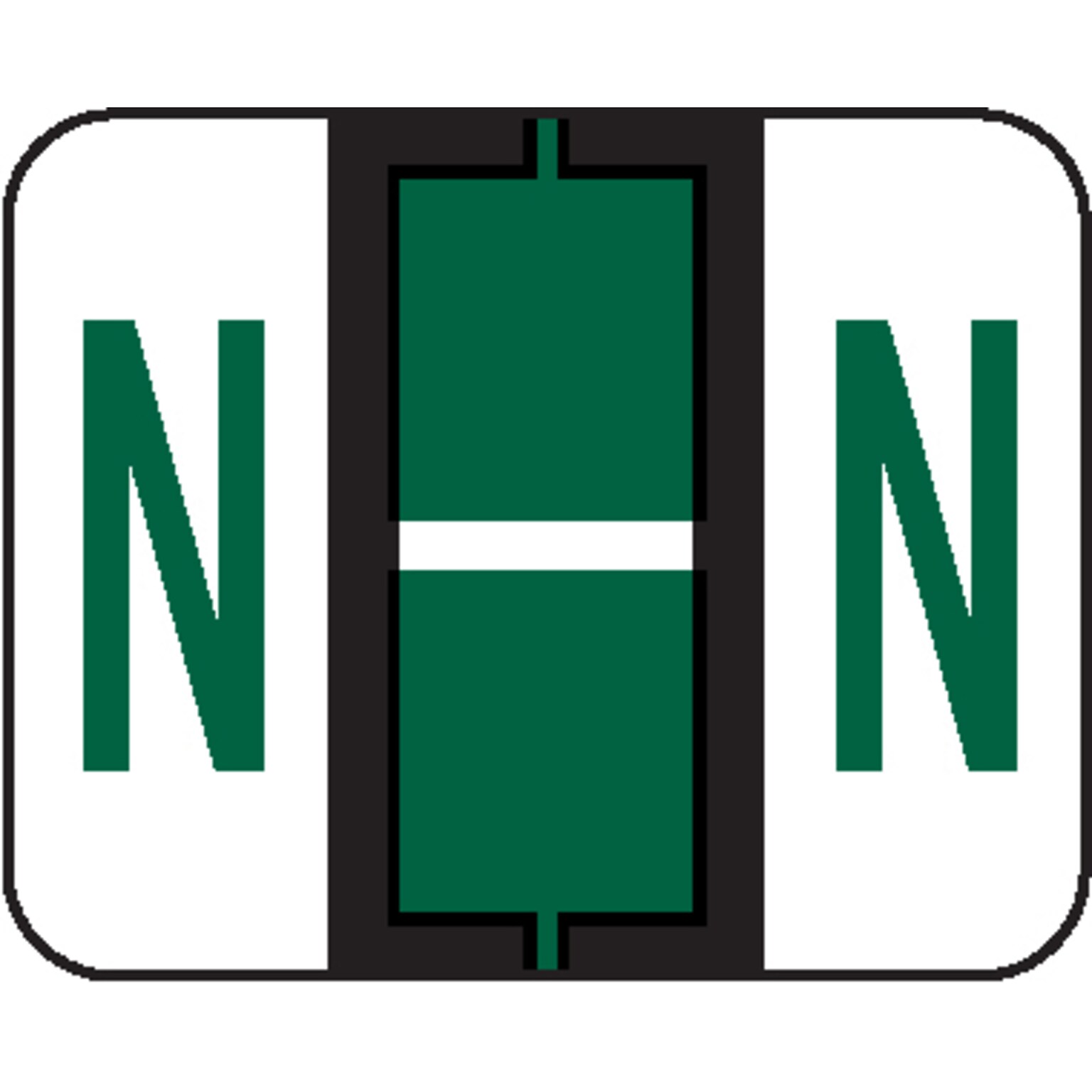 Medical Arts Press® TAB® Products Compatible Alpha Sheet Style Labels, Letter N