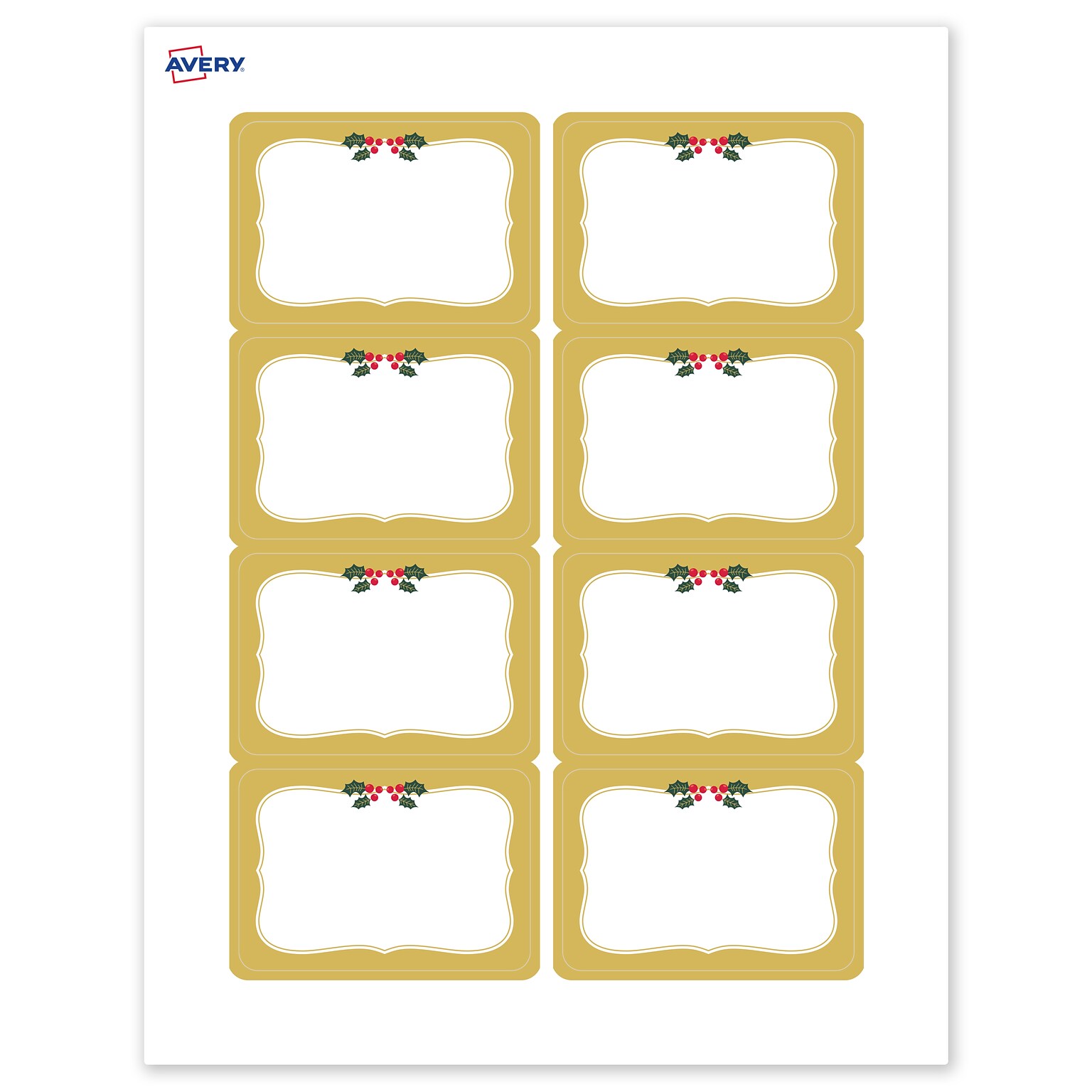 Avery Rectangle Multipurpose Labels, 2-1/3 x 3-3/8, White, 80/Pack (19479370538)