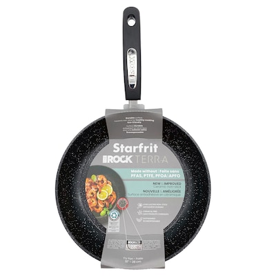 THE ROCK by Starfrit Terra Aluminum 10" Frying Pan, Black (060305-004-0000)