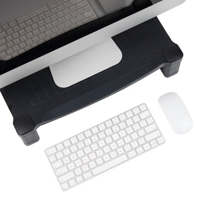 Mind Reader Adjustable Plastic Monitor/Laptop Stand, Black (PLMONST-BLK)