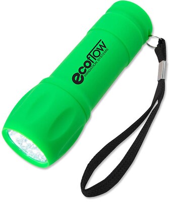Custom Rubberized Torch Light w/ Strap