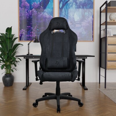 Arozzi Torretta Supersoft Microfiber Ergonomic Racing Gaming Chair, Pure Black (TORRETTA-SPSF-PBK)