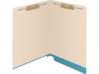 Medical Arts Press Reinforced End Tab File Folder, Straight-Cut, Letter Size, Manila/Blue, 50/Box (S-09473-BLU)