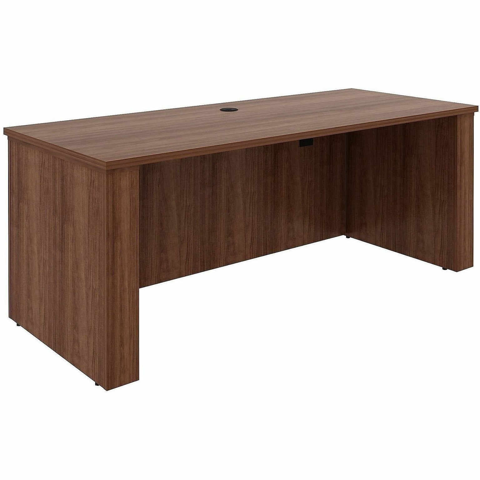 Lorell Essentials 72W Sit to Stand Workstation Desk, Walnut Brown (LLR69642)