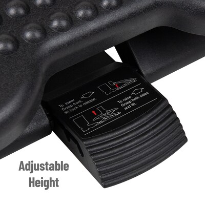 Mind Reader Tilt Adjustable Ergonomic Foot Rest, Black (FTREST-BLK)