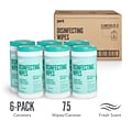 Perk™ Disinfecting Wipes, Fresh, 75 Wipes, 6/Carton (PK56664CT)