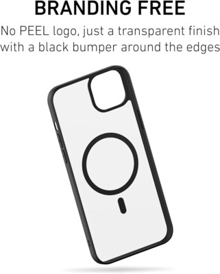 PEEL Bumper Series MagSafe Phone Case for iPhone 15 Plus Case, Shock Absorbing, Black (I15 PLUS BUMPER BLAC)