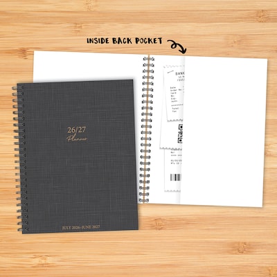 2026-2027 Willow Creek 8.5" x 11" Academic Weekly & Monthly Planner, Graphite Grid (65969)