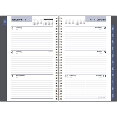 2026 AT-A-GLANCE DayMinder 5 x 8 Weekly & Monthly Planner, Plastic Cover, Gray (GC200-07-26)