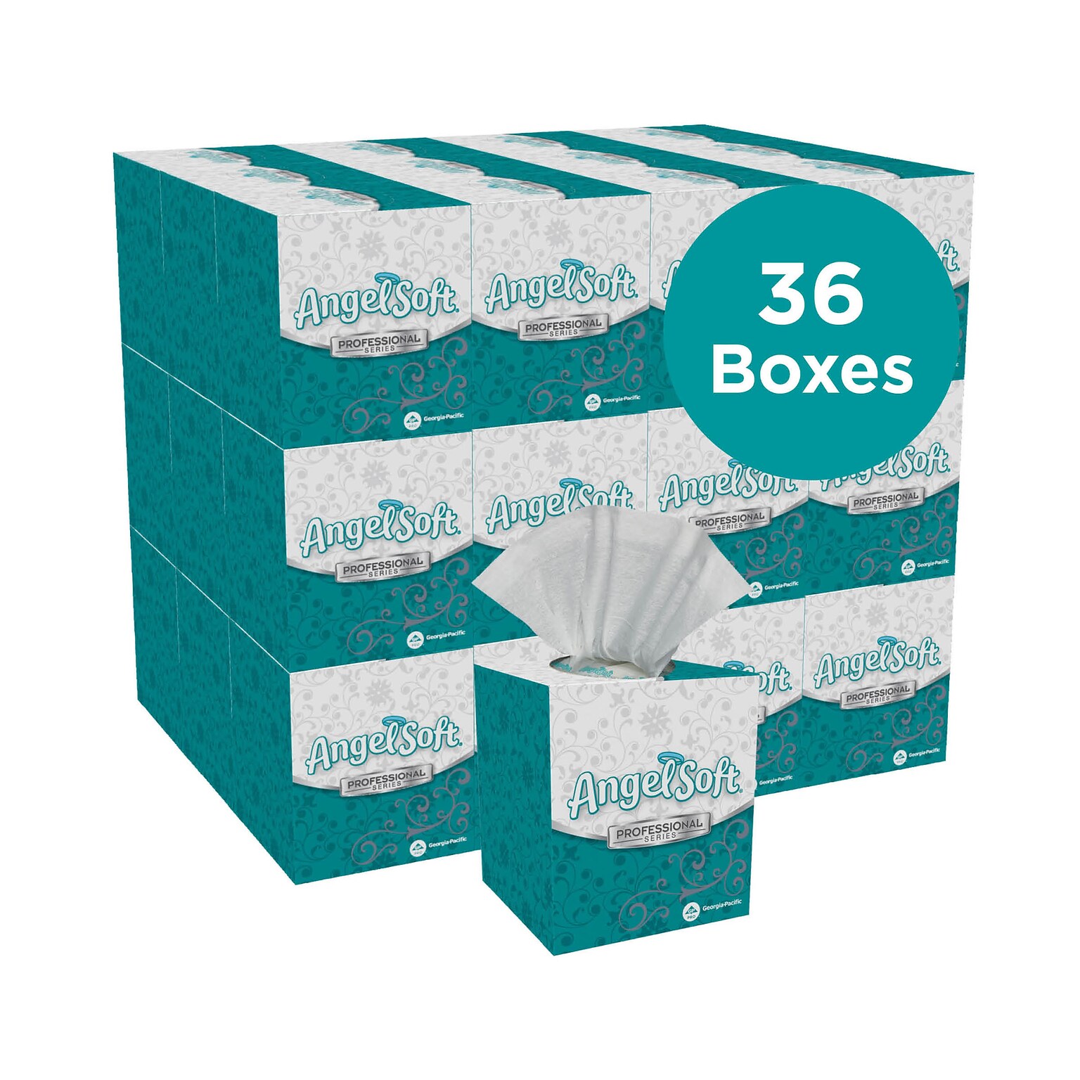 Angel Soft Professional Series  Facial Tissue, 2-ply, 96 Tissues/Box (46580)
