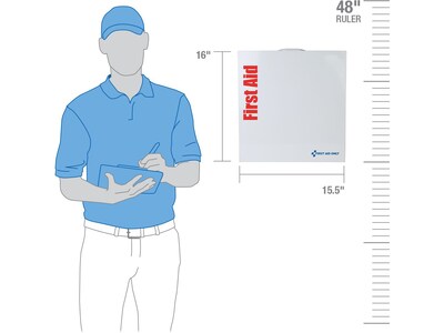 SmartCompliance Metal First Aid Cabinet, ANSI Class B, 100 People, 391 Pieces (91376)