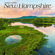 2024 BrownTrout New Hampshire Wild & Scenic 12 x 24 Monthly Wall Calendar (9781975464196)