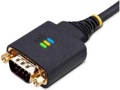 StarTech 10' USB-A to Null-Modem RS-232 Serial Adapter Cable, Male to Male, Black, 'DI, COM Retention (1P10FFC-USB-SERIAL)