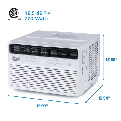 Black & Decker Energy Star 115-Volt 8,000 BTU Window Air Conditioner with Remote, White (BD08NWES)