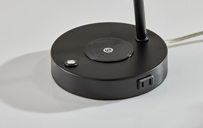 Adesso Dax LED Wireless Charging Desk Lamp, Black (2611-01)