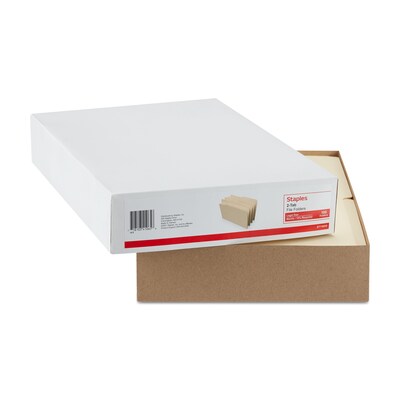 Staples 30% Recycled File Folders, 1/2 Cut Tab, Legal Size, Manila, 100/Box (ST116939/116939)