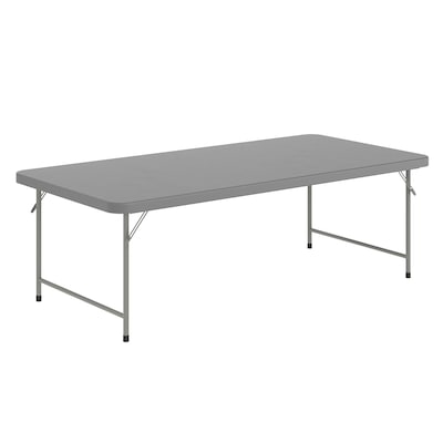 Flash Furniture Paige Rectangular Kids Folding Table, 59 x 29, Granite Gray (RB3060KIDGY)