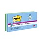 Post-it® Pop-up Super Sticky Notes, 3" x 3", Oasis Collection, 90 Sheets/Pad, 6 Pads/Pack (R330-6SST)