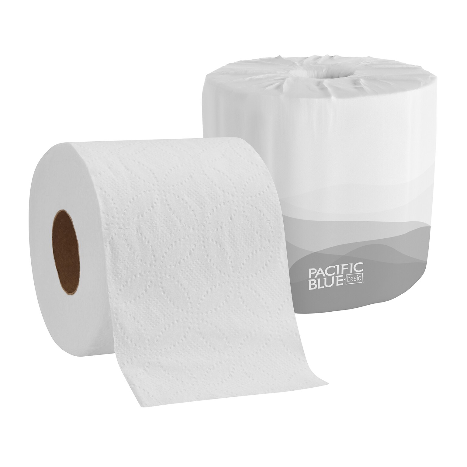 Pacific Blue Basic Standard Toilet Paper, 2-Ply, White, 550 Sheets/Roll, 80 Rolls/Carton (19880/01)