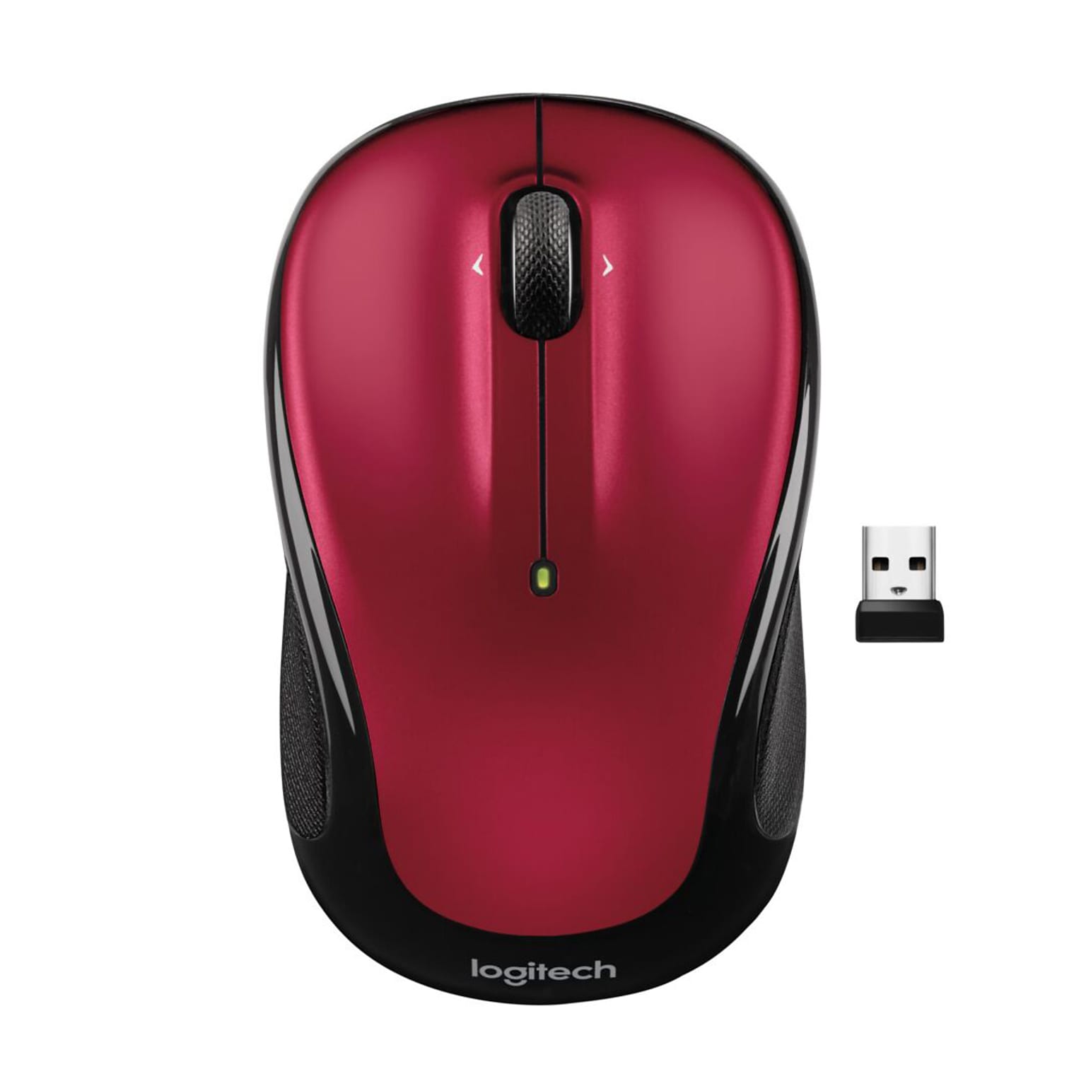 Logitech M325S Wireless Ambidextrous Optical USB Mouse, Red (910-006830)