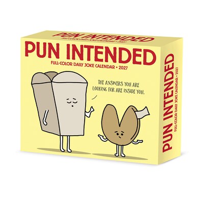 2027 Willow Creek Pun Intended 6.5 x 5.4 Day-to-Day Calendar, Assorted Colors (63705)