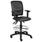 Boss® Multi-Function LeatherPlus Drafting Stool with Adjustable Arms