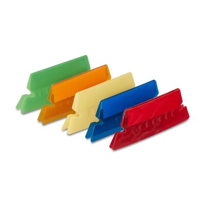 Staples® Plastic Assorted Tabs, Assorted Colors, 50/Pack (TR10988)