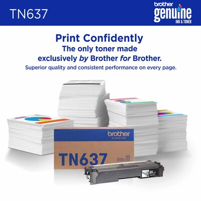 Brother TN637 Ultra High Yield Black Toner Cartridge, Prints Up to 10,000 Pages (TN637BK)