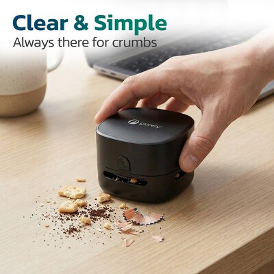 Purely C25 Wireless Mini Desktop Vacuum Cleaner, Black (PKBVC25)