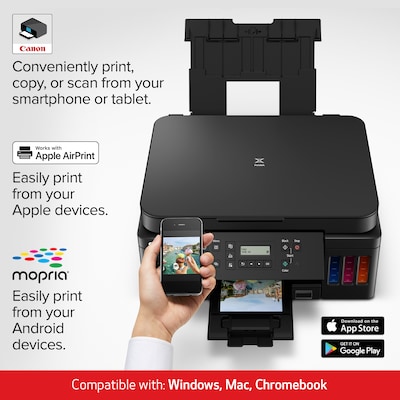 Canon PIXMA MegaTank G6020 Wireless Color Inkjet Printer, All-In-One Supertank, Print, Scan, Copy (3113C002)