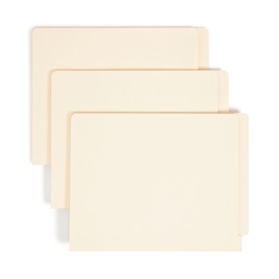 Smead End-Tab File Folders, Reinforced Straight-Cut Tab, Letter Size, Manila, 100/Box (24110)