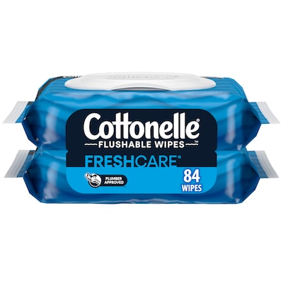 Cottonelle Flushable Wet Wipes, 42 Wipes/Pack, 2 Pack (35970)